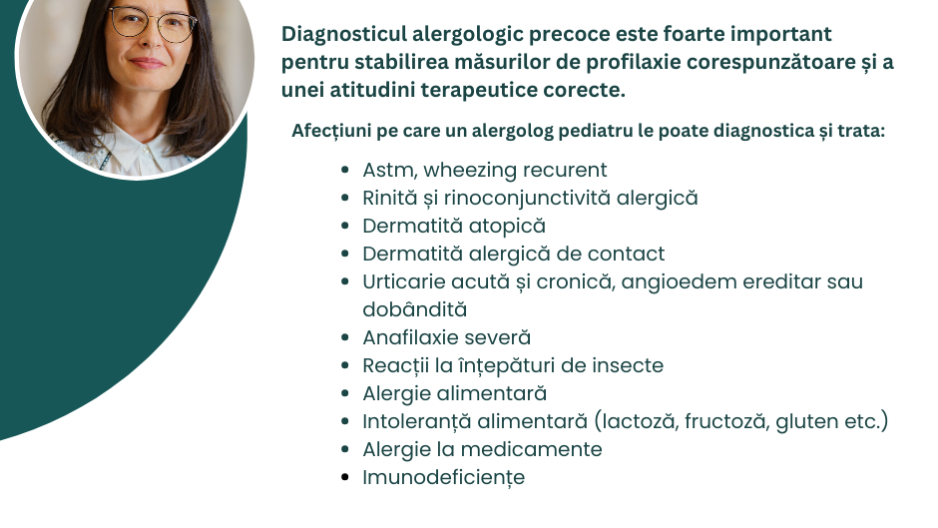 Diagnosticul alergologic precoce este foarte important pentru stabilirea măsurilor de profilaxie corespunzătoare și a unei atitudini terapeutice corecte.